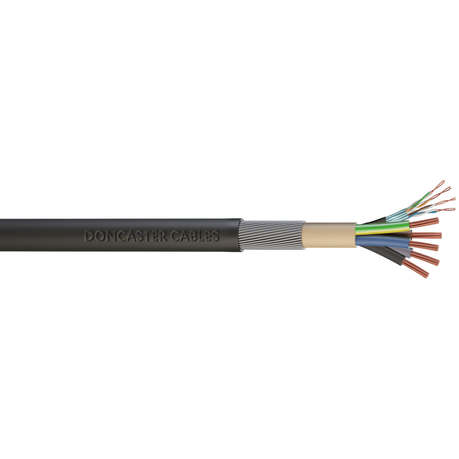 EV-ULTRA5C6.0CAT5SWA EV Ultra Cable 6mm² 5-Core with Cat5e, 20m SWA