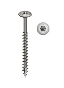 Spax Hi.Force T-Star Plus T30 6.0mm x 80mm A2 Stainless Steel Washer-Head Screw (Pack of 100)