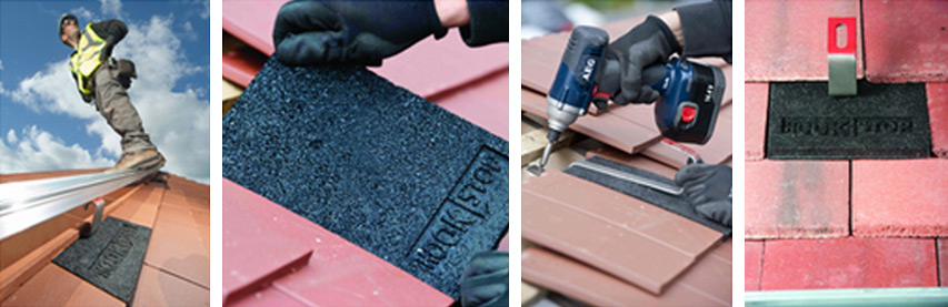 HookStop shock-absorbing tile
