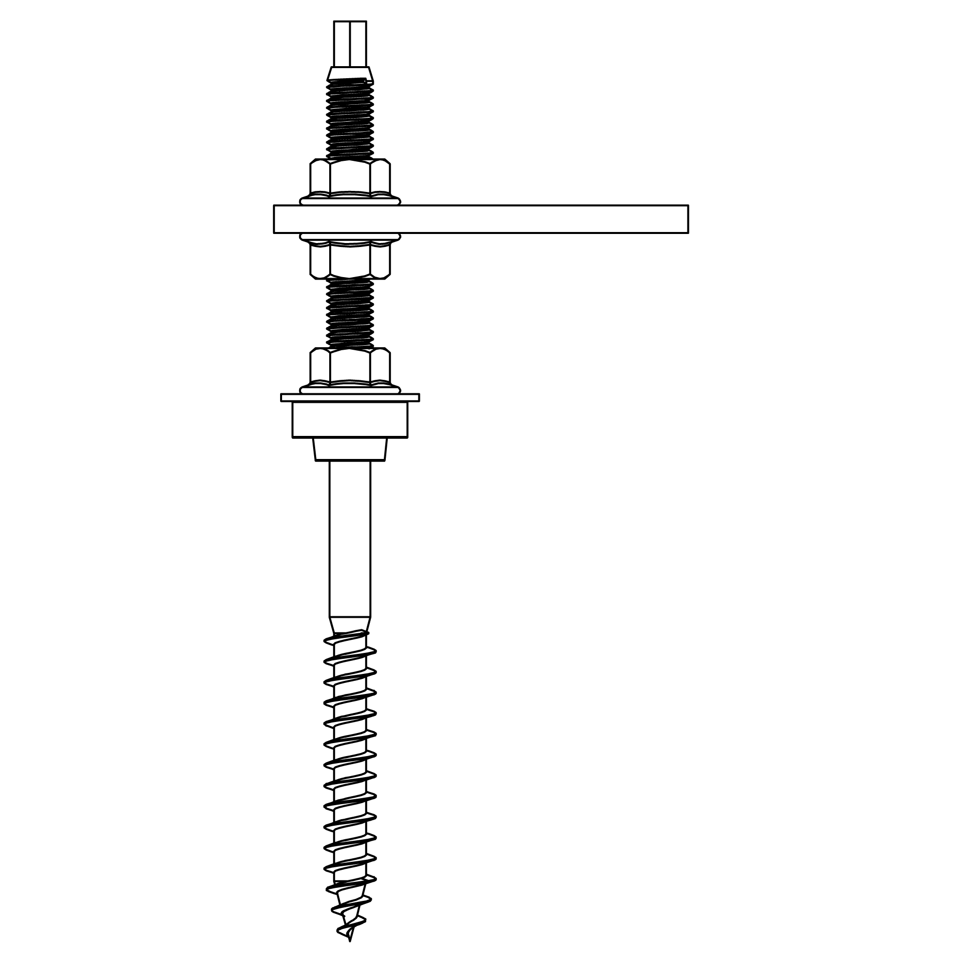 Hanger Bolt SolidRail M10x200