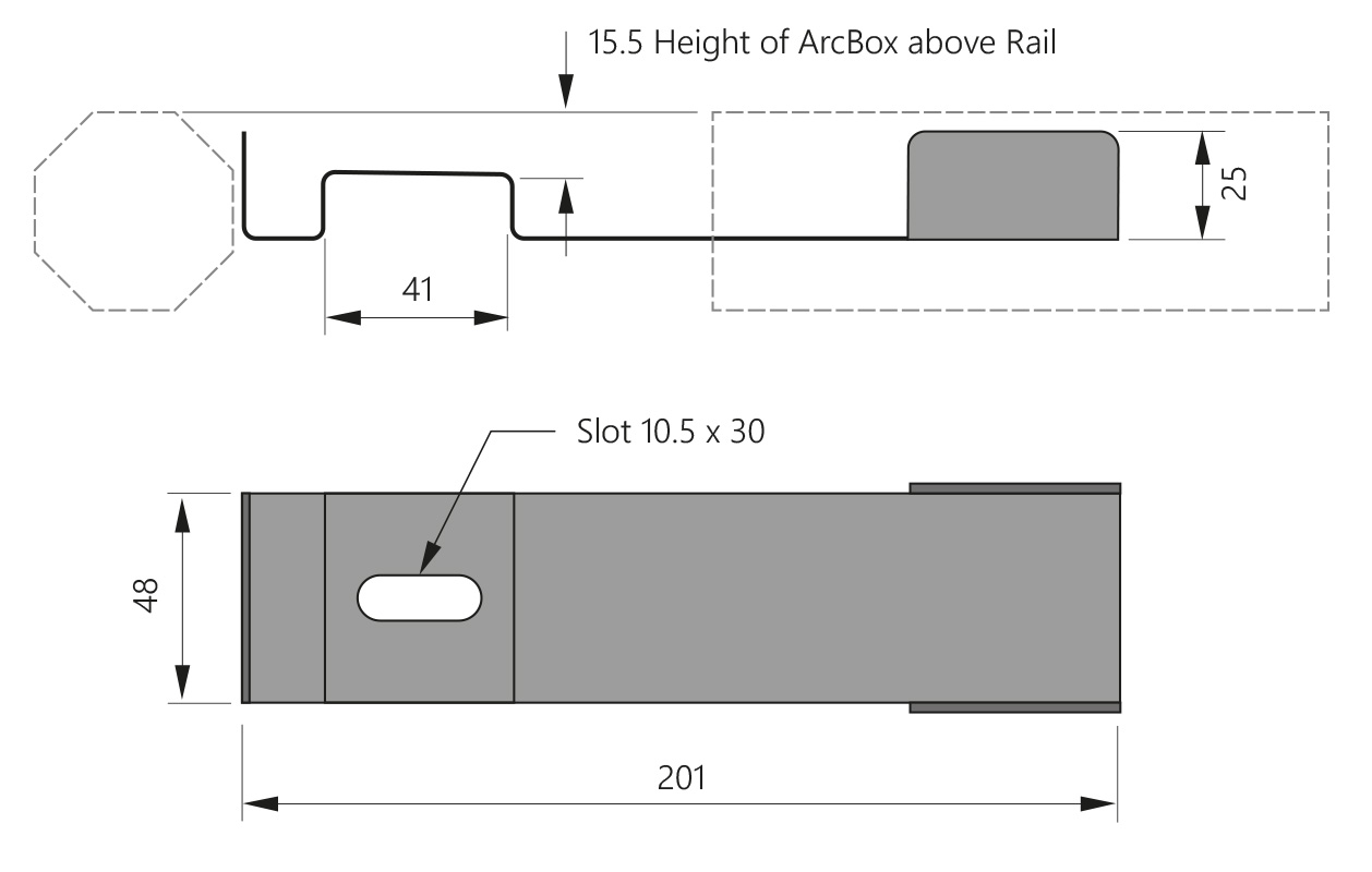 ArcBox M02 Rail Drop-Mounting Bracket