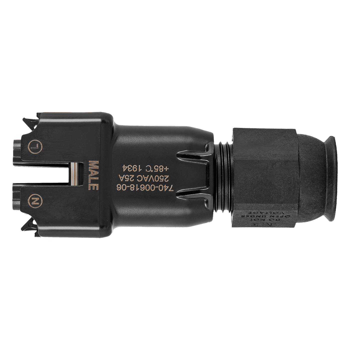 IQ Field Wireable Connector, single-phase (male), Q-CONN-R-10M